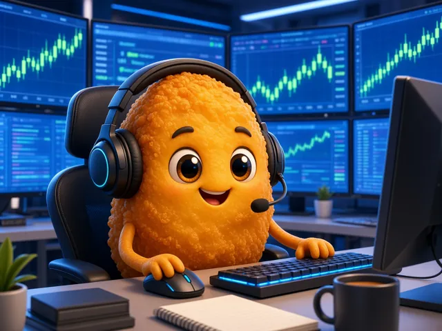 A nugget trader at a wall of monitors